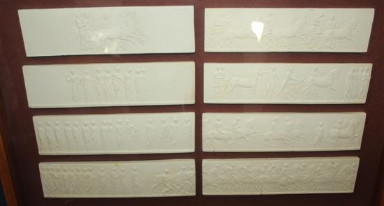 John Henning (Scottish, 1771-1851). A collection of forty relief carved plaster plaques,